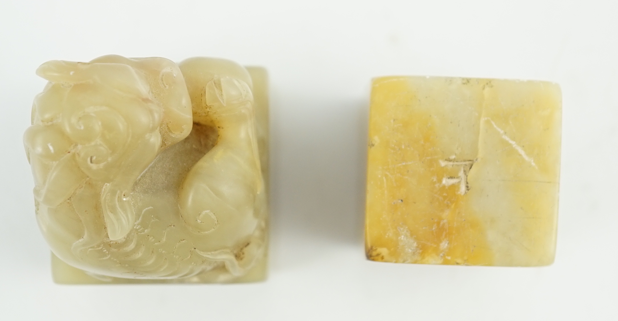 Two Chinese soapstone seals